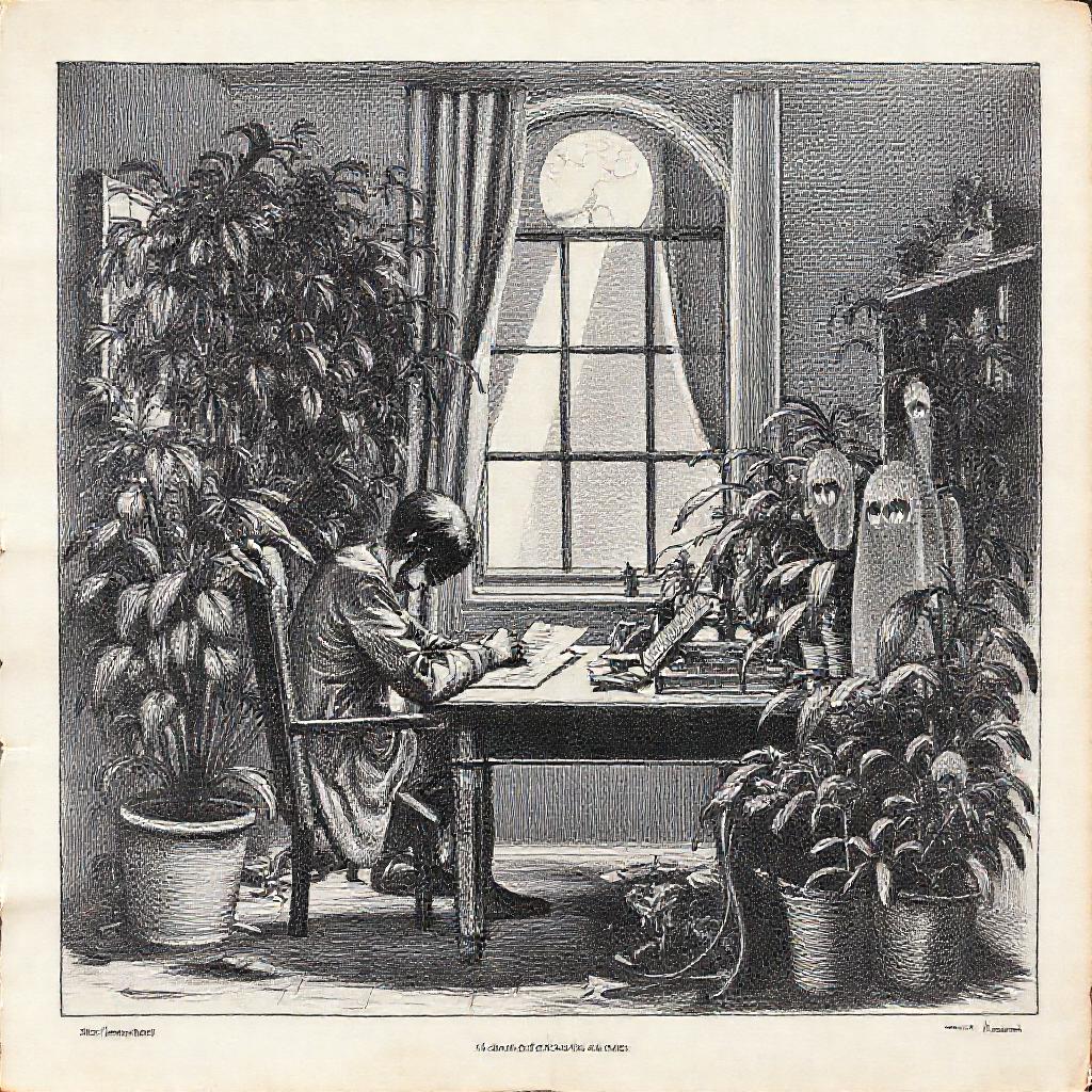 A generated Victorian medical illustration accompanying the diagnosis